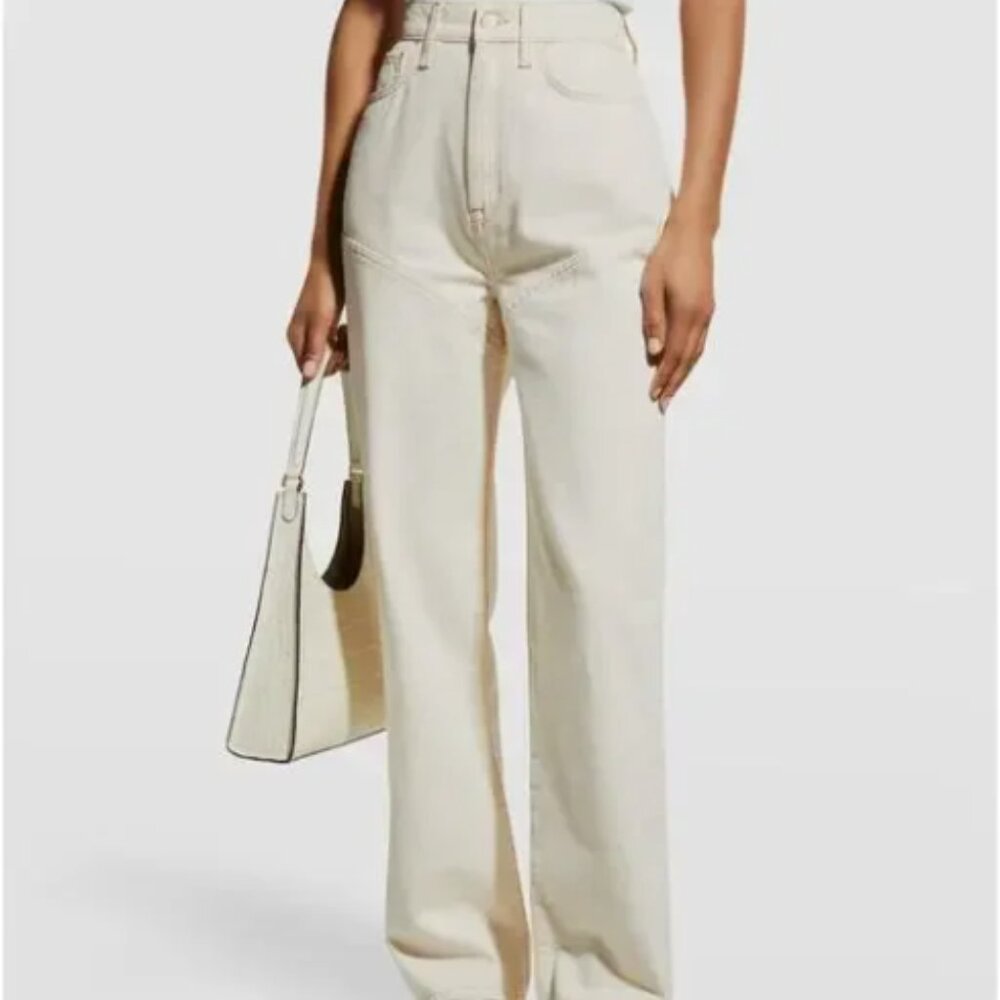 Triarchy Stirrup Organic Cotton Straight Jeans Off White Size 32